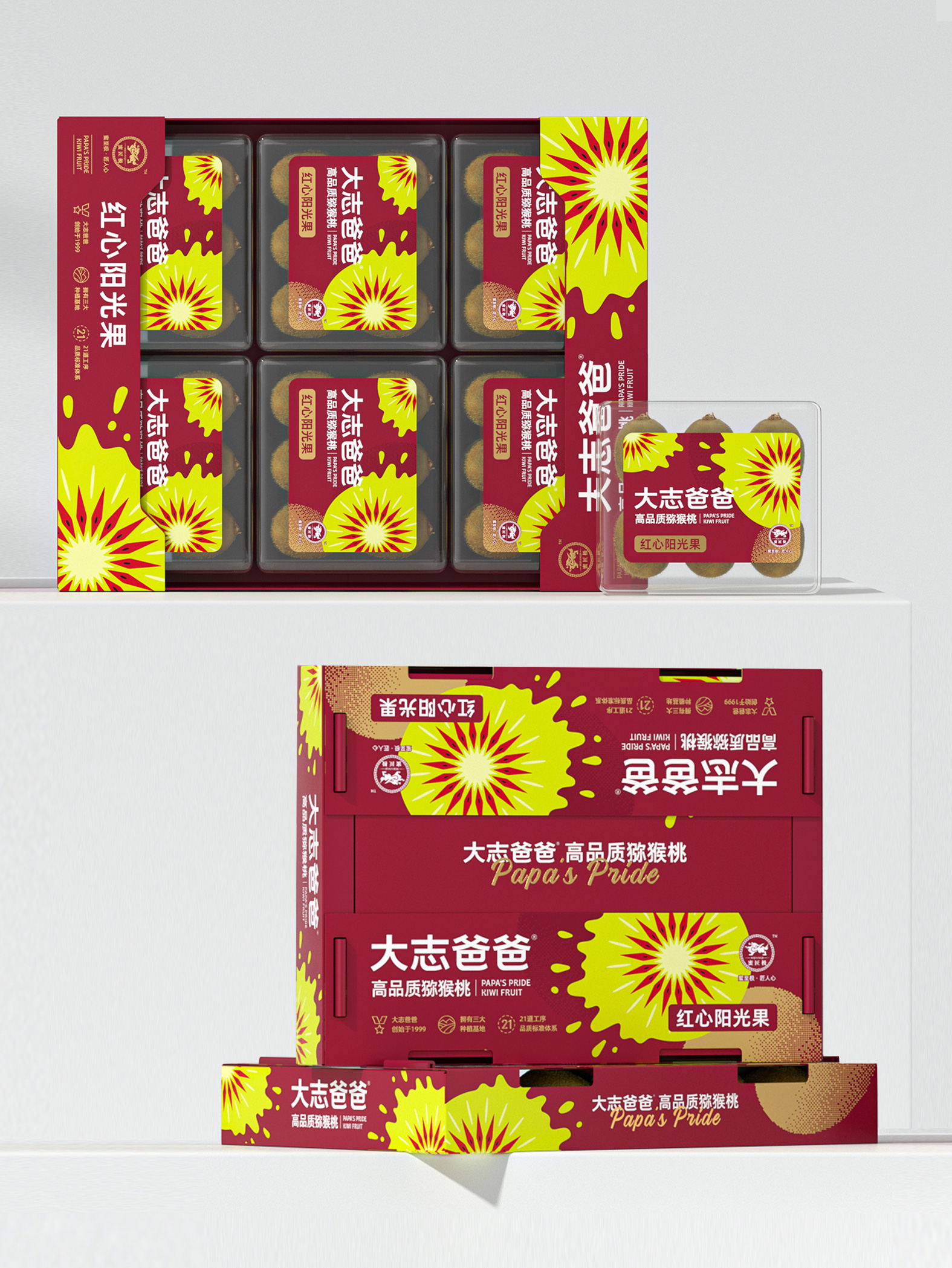 大志爸爸 · 高品质猕猴桃 包装设计图 4