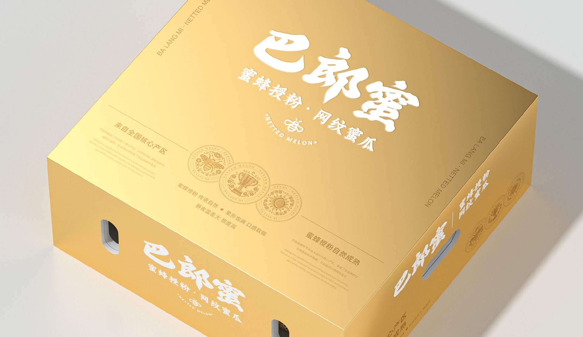 巴郎蜜哈蜜瓜礼盒包装 包装设计图 7